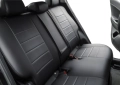 Комплект автомобильных чехлов Seintex 98852 для Toyota Corolla 2019- сплошн сп, без подл - рисунок полоски, черного цвета, материал экокожа с перфорацией