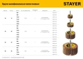 STAYER d 80 x 40 мм, P100, на шпильке d 6 мм, круг шлифовальный лепестковый (36609-100)