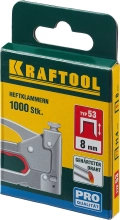 Скобы для степлера KRAFTOOL тип 53 (A/10/JT21) 8 мм, 1000 шт, калибр 23GA