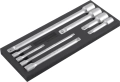 Набор удлинителей Jonnesway S24H5108S 1/4, 3/8, 1/2DR, 50-250 мм, 8 предметов