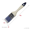 STAYER AQUA, 50 мм, 2″, искусственная щетина, деревянная ручка, для воднодисперсионных и акриловых ЛКМ, плоская кисть (01032-050) - 12 шт