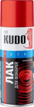 Лак спрей KUDO KU-9021 для тонировки фар черный 520 мл