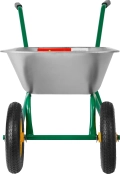 Садовая тачка GRINDA GB-2, 80 л, 120 кг, двухколесная, оцинкованная сталь