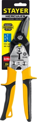 Левые ножницы по металлу Professional STAYER Hercules 250 мм