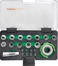Jonnesway RD05H22S Головки торцевые SPLINE М4-13 с дисковым трещоточным механизмом и аксессуарами в наборе, 22 предмета