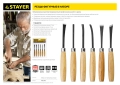 Набор фигурных стамесок-резцов по дереву STAYER MaxCut 6 предм
