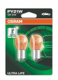 Сигнальная лампа Osram PY21W (21W 12V) Original Line (Blister) 2шт	7507-02B