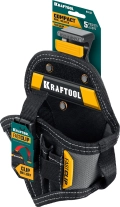 Кобура для компактного шуруповерта KRAFTOOL KH-5C с быстросъёмным креплением FastClip, 5 карманов и петель