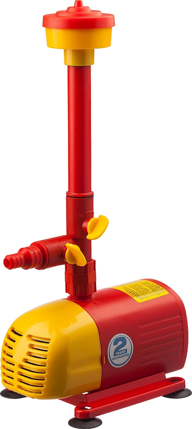 38 Вт Насос GRINDA фонтанный д/чистой воды, 3 насадки, пропускная способность 1500 л/ч, высота подачи 2 м