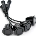 Парковочный радар (парктроник) ParkMaster 4-FJ-40 Black - 4 черных датчика для заднего бампера, светодиодный индикатор, самодиагностика исправности ультразвуковых сенсоров, установочный диаметр 18.8 мм