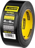 Professional STAYER 48 мм, 45 м, черная, армированная лента