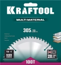 Пильный диск по алюминию KRAFTOOL Multi Material, 305 х 30 мм, 100Т