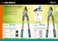 GRINDA TX-980, 645 - 885 мм, высокоуглеродистая сталь, закаленные лезвия, храповый механизм, телескопический, плоскостной сучкорез, PROLine (424515)