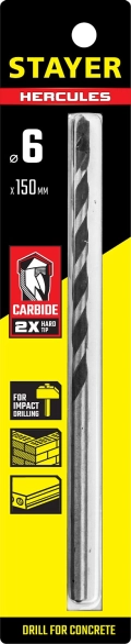 Сверло по бетону Professional STAYER Hercules 6 x 150 мм