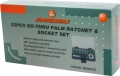 Головки торцевые Jonnesway RD05H22S SPLINE М4-13 с дисковым трещоточным механизмом и аксессуарами в наборе, 22 предмета