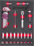 Thorvik UTS25STE Набор торцевых головок 1/2с принадлежностями в EVA ложементе 280х375 мм, 25 предметов