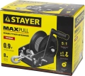 Ручная барабанная тросовая лебедка STAYER MAXPull, 0.9 т, 8 м