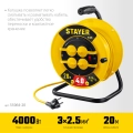 Силовой удлинитель на катушке STAYER М-325, ПВС, 3 х 2.5 мм2, 20 м, 4000 Вт, IP44