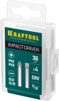 KRAFTOOL 36 мм, 4 шт, набор бит для ударной отвертки (25551)