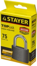 Навесной замок STAYER 75 мм