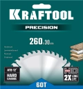 Пильный диск по дереву KRAFTOOL Precision, 260 х 30 мм, 60Т