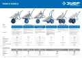 ЗУБР ПТ-200, 110 л, 220 кг, одноколесная, полиуретановое колесо, строительная тачка, Профессионал (39903)