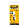 Сверло ступенчатое STAYER Pro-Max 4-12мм, 9 ступеней, винтовая спираль