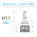 Светодиодные лампы MTF LIGHT DIGITAL LIGHTING Н11/H8/Н9, 12V, 55W, 4500lm, 3000-7000K