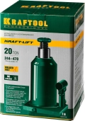 Бутылочный гидравлический домкрат KRAFTOOL KRAFT-LIFT, 20 т, 244 - 478 мм