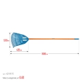 PROLine GRINDA PP-23 FIBER, 500 х 50 х 1680 мм, 23 зубца, ударопрочный пластик, фибергласовый черенок, грабли веерные пластиковые