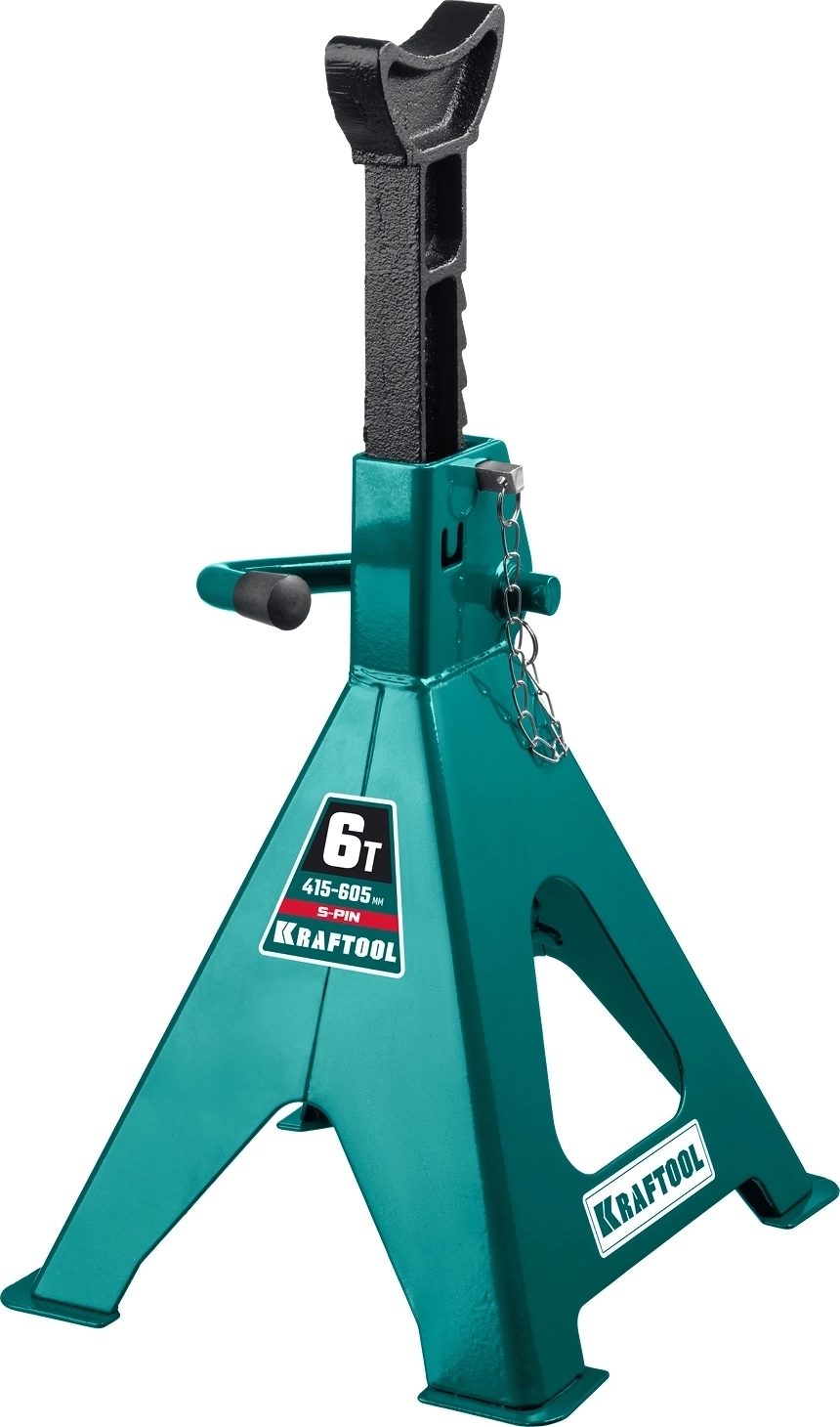 Усиленная страховочная подставка со штифтом KRAFTOOL S-PIN, 6 т, 415 - 605 мм