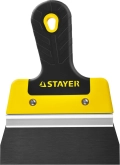 Professional STAYER PROFlat, 150 мм, усиленная алюминиевая направляющая, двухкомпонентная ручка, анодированный, фасадный шпатель