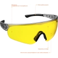 Professional STAYER HERCULES, открытого типа, жёлтые, широкое моностекло, защитные очки