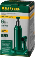 Бутылочный гидравлический домкрат KRAFTOOL KRAFT-LIFT, 6 т, 216 - 413 мм